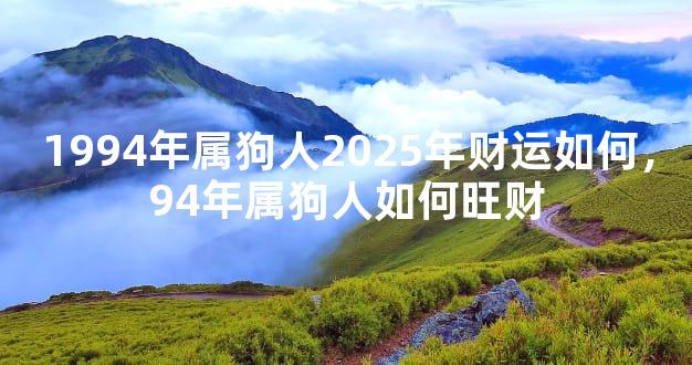 1994年属狗人2025年财运如何，94年属狗人如何旺财