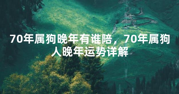 70年属狗晚年有谁陪，70年属狗人晚年运势详解