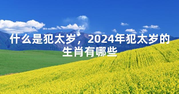 什么是犯太岁，2024年犯太岁的生肖有哪些