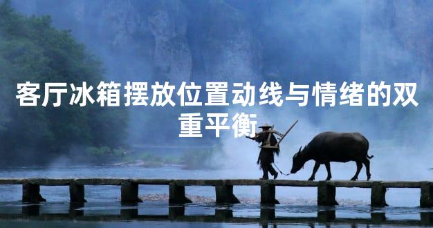 客厅冰箱摆放位置动线与情绪的双重平衡