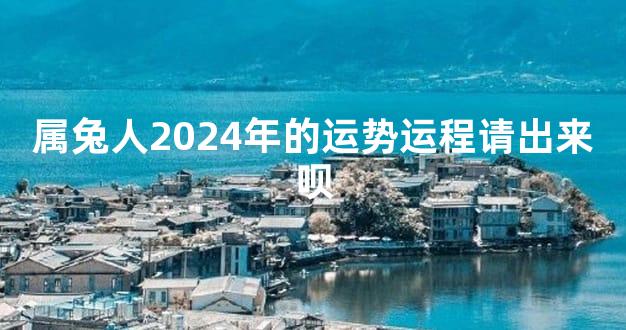 属兔人2024年的运势运程请出来呗