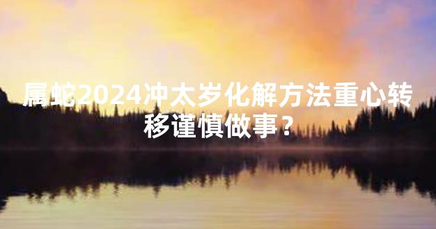 属蛇2024冲太岁化解方法重心转移谨慎做事？