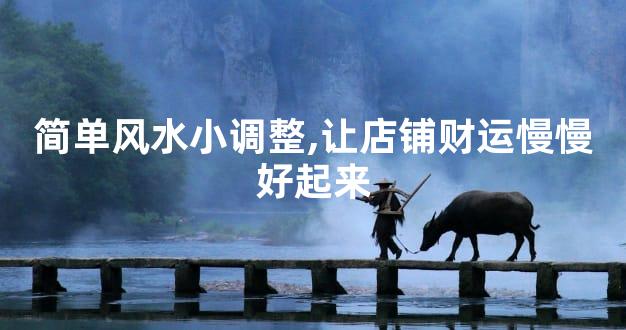 简单风水小调整,让店铺财运慢慢好起来