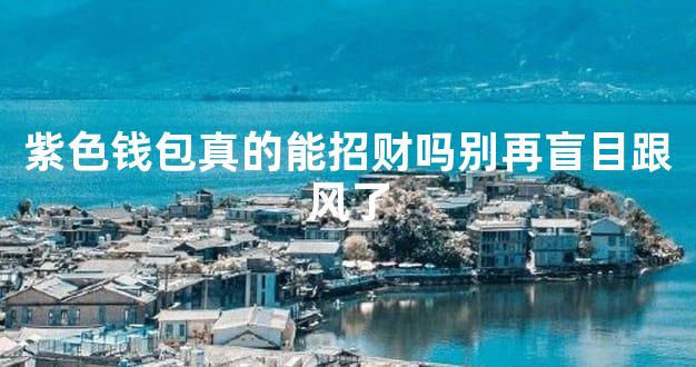 紫色钱包真的能招财吗别再盲目跟风了