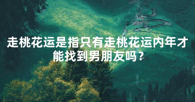 走桃花运是指只有走桃花运内年才能找到男朋友吗？